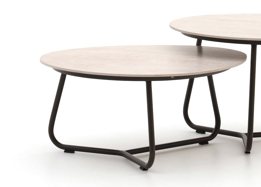Apple Bee Pine Key Lounge Table Set – Set of 2 – 79x63 cm – Bronze