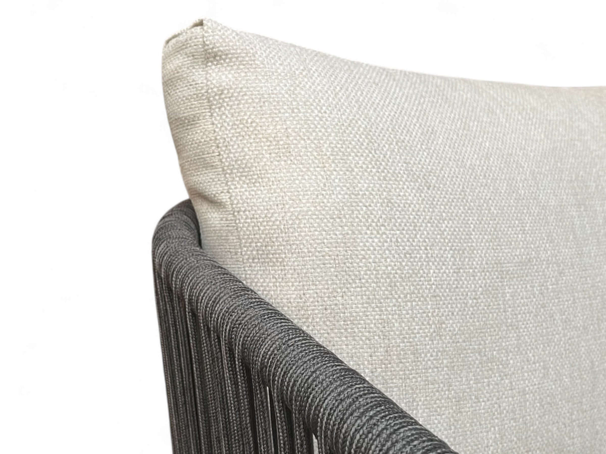 Belito Ouddorp Lounge Garden Chair | Grey Rope | All-Weather
