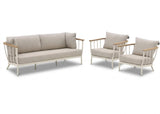 Apple Bee Condor Loungeset Nr.2 Oyster - bank 217cm met 2 stoelen