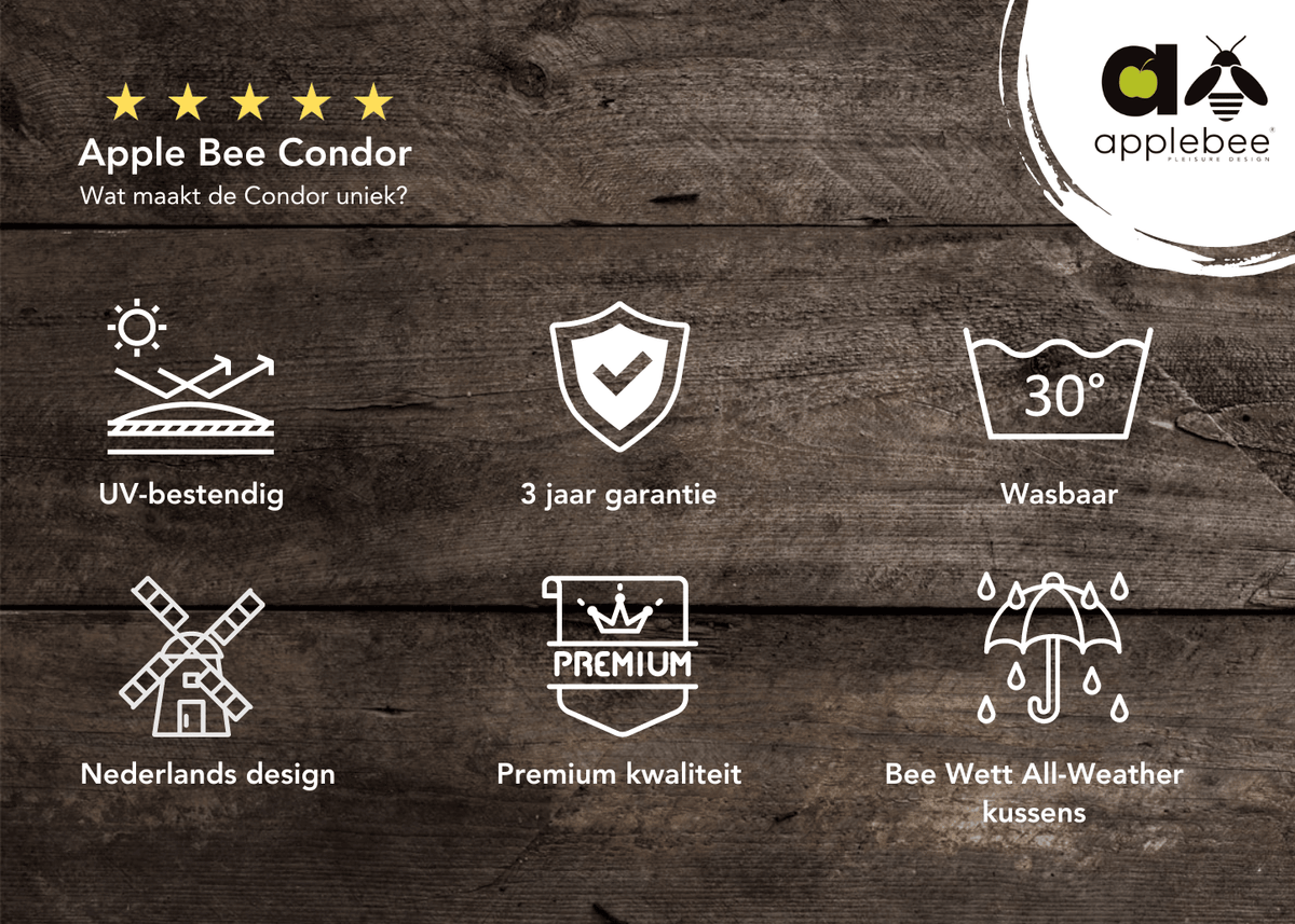 Apple Bee Condor Lounge-Gartensofa 217 cm
