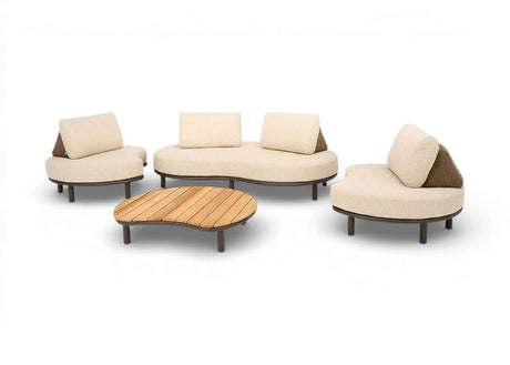 Apple Bee Moon Island Loungeset Nr. 2 | XL 250x380 cm | Bronze | 4-delig met luxe loungestoelen en tafel.