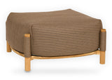 Apple Bee Sapporo voetenbank hocker 85 x 85 cm teak rope - vooraanzicht