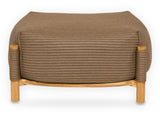 Apple Bee Sapporo voetenbank hocker 85 x 85 cm teak rope - zijaanzicht
