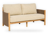 Apple Bee Sapporo loungebank 2-zits 165 cm teak rope Cotton Flower - vooraanzicht