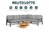Belito Lotte Lounge Set Corner Sofa No. 7 | Anthracite Aluminum | 288 x 220 cm | 6-seater