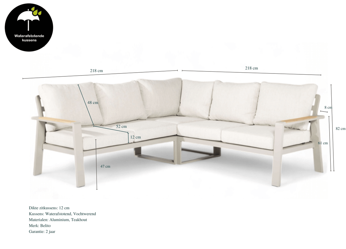 Aluminium Belito® Lotte Lounge-Set weiß