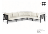 Belito Daan Loungeset Aluminium Afmetingen