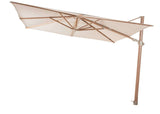 4Seasons Siesta Premium Cantilever Parasol 300x300cm - Woodlook Frame Sand Canopy