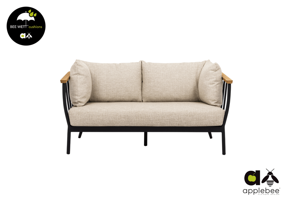 Apple Bee Condor Lounge Set 5-piece No. 15 | Sofa 217 + 150 + Chair + 2 Tables | Black