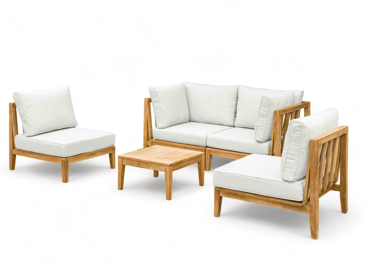Belito Daan stoel-bank loungeset teakhout - bank en stoelen
