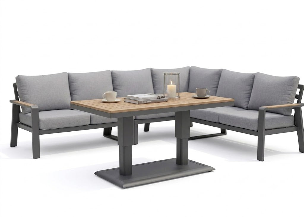 Birmingham Tisch-Lounge-Set – Anthrazit