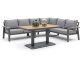 Aluminium-Lounge-Set-Ecksofa – Anthrazitfarbener Rahmen – 5-teilig – Belito Lotte