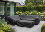 Belito Lotte Loungesethoes op een terras met koffietafelhoes, beschermend en stijlvol, 220 x 290 cm.