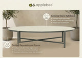 Apple Bee Bora Bora Coffee Table 130 x 65 x 32.5 cm | Taupe | Travertine Ceramic