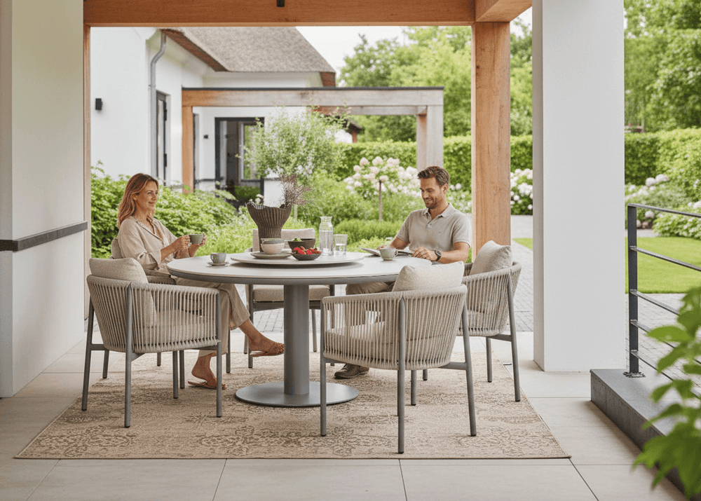 Apple Bee Bora Bora Tuinset 7-delig | Taupe | 6 Personen | Rope