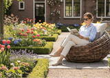 Apple_Bee_Cocoon_Loungestoel_in_Nederlandse_tuin