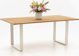Apple Bee Condor dining tafel 190x95 cm Oyster - aluminium onderstel
