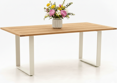 Apple Bee Condor dining tafel 190x95 cm Oyster - aluminium onderstel