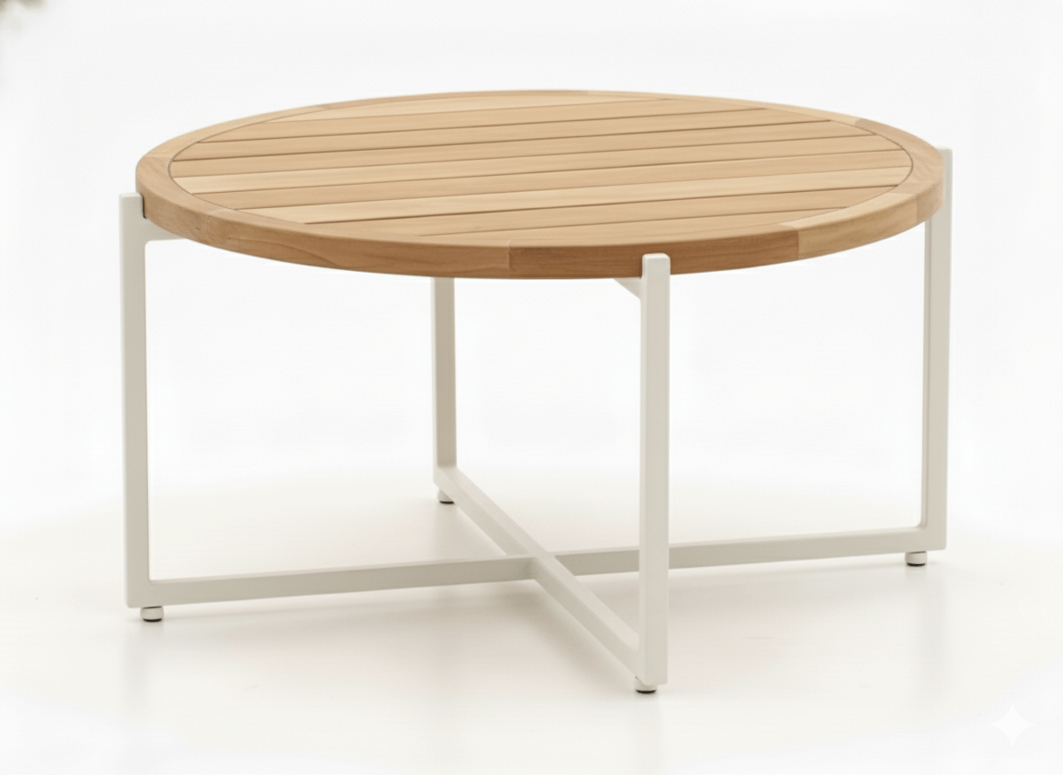 Apple Bee Condor koffietafel 74 cm Oyster - aluminium rond blad