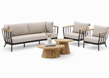 Apple Bee Condor Lounge Set 5-piece No. 24 | Sofa 217 + 2 Chairs + 2 Daan Tables | Black