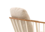 Apple Bee Condor dining tuinstoel Oyster - detailfoto teakhouten armleuning