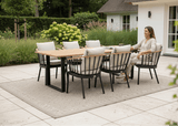 Apple Bee Condor Dining Set 240 x 95 cm | 7-piece | Black Aluminum
