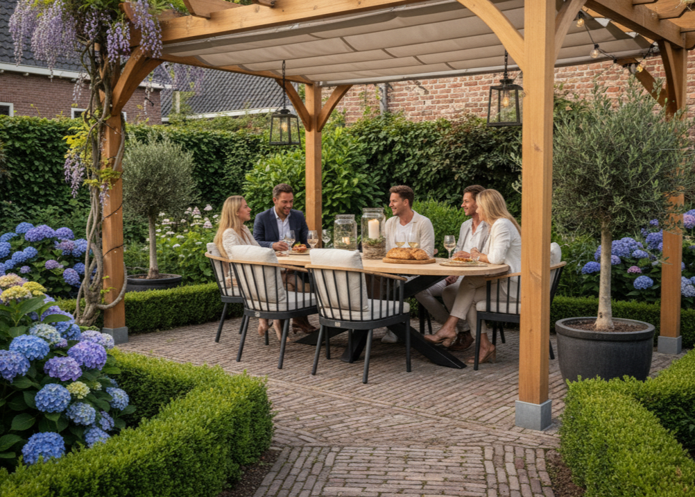 Oval Teak Garden Table 240x120cm - Belito Mees