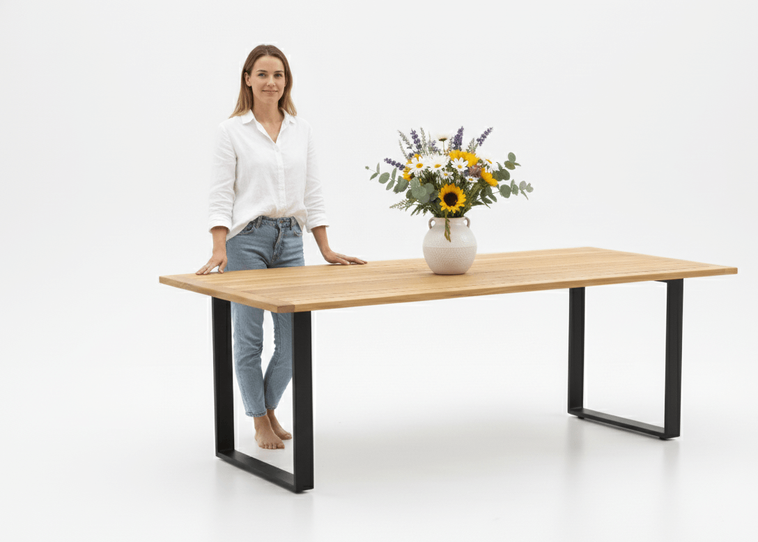 Apple Bee Condor Dining Set 240 x 95 cm | 7-piece | Black Aluminum