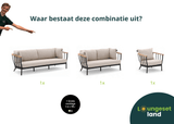 Apple Bee Condor Loungeset 3-delig Nr. 12 | Bank 217 + 150 + Stoel | Black