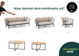 Apple Bee Condor Loungeset 6-delig Nr. 20 | Bank 217 + 150 + 2 Stoelen + 2 Tafels | Black
