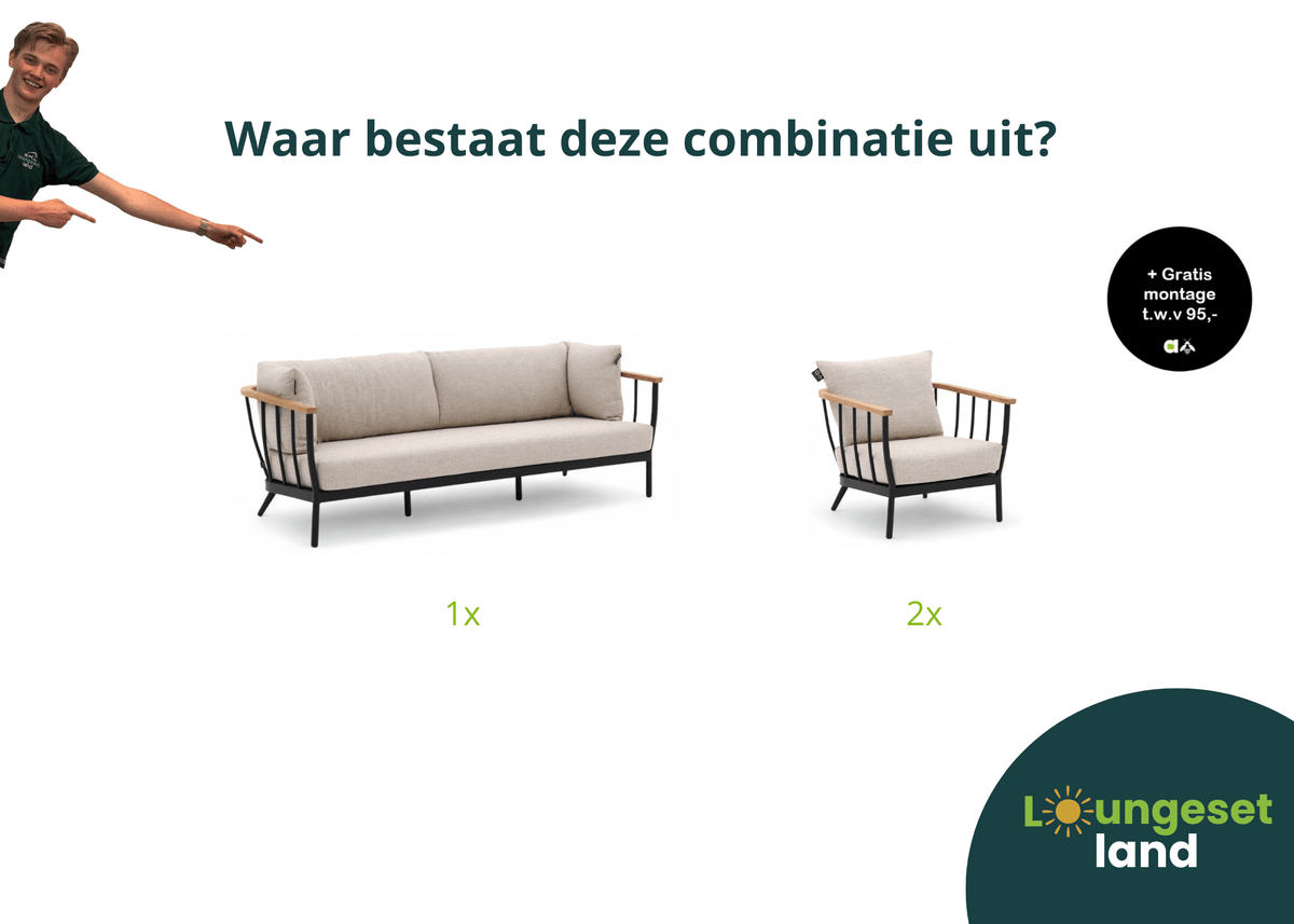 Apple Bee Condor Lounge-Set 3-teilig Nr. 10 Premium