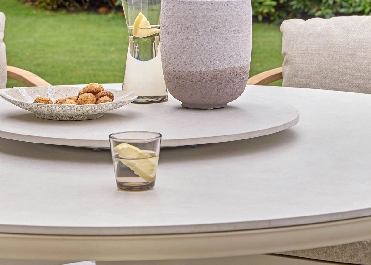 Apple Bee Lazy Susan Ø60 cm – Oyster – Sintered Stone Rotating Tray