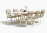 Apple Bee Condor Dining Tuinset 7-delig Oyster met Melville tafel 220cm en 6 Condor diningstoelen