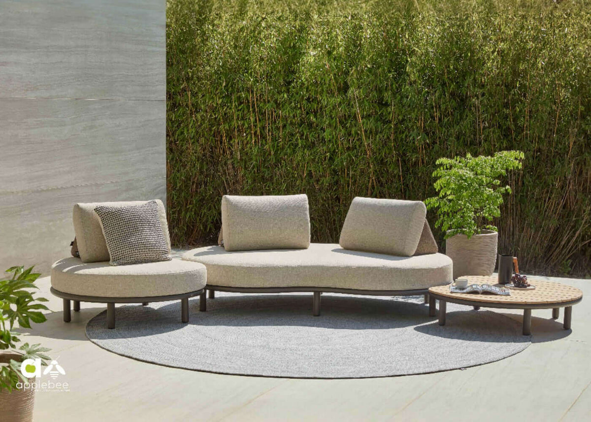 Apple Bee Moon Island XL loungeset bronze 300x500cm luxe tuinset met Tonga salontafelset weerbestendig outdoor tuinmeubelset
