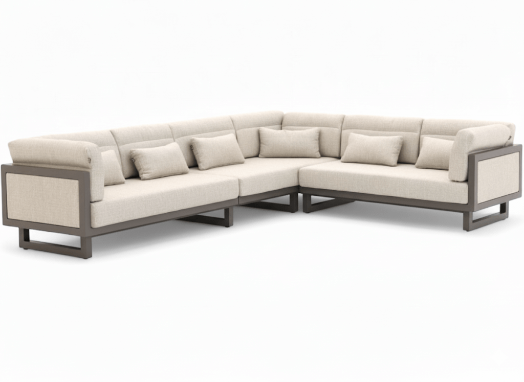 Apple Bee Santorini Upholstered hoekloungeset Links Lang, 3-delig