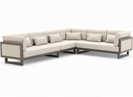 Apple Bee Santorini Upholstered hoekloungeset Links Lang, 3-delig