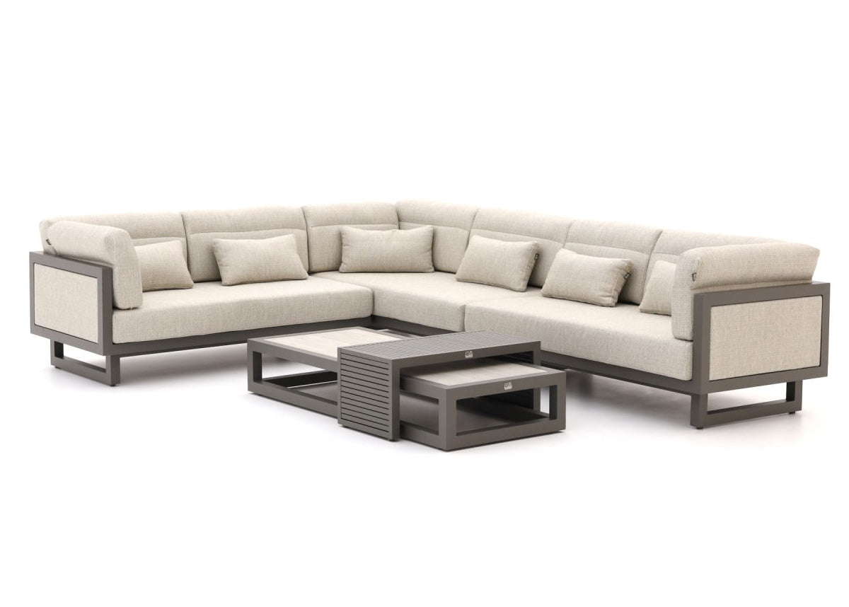 Apple Bee Santorini loungeset 5-delig Nr.1 Rechts Lang Upholstered in Quartz