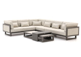 Apple Bee Santorini loungeset 5-delig Nr.1 Rechts Lang Upholstered in Quartz