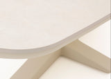 Detail van het Oyster aluminium frame van de Apple Bee Zanzibar tafel