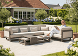 Apple Bee Santorini Upholstered hoekloungeset Links Lang, totaalaanzicht