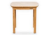 Teakhouten bijzettafel voor buiten Apple Bee Grace 52x52 cm cream HPMS