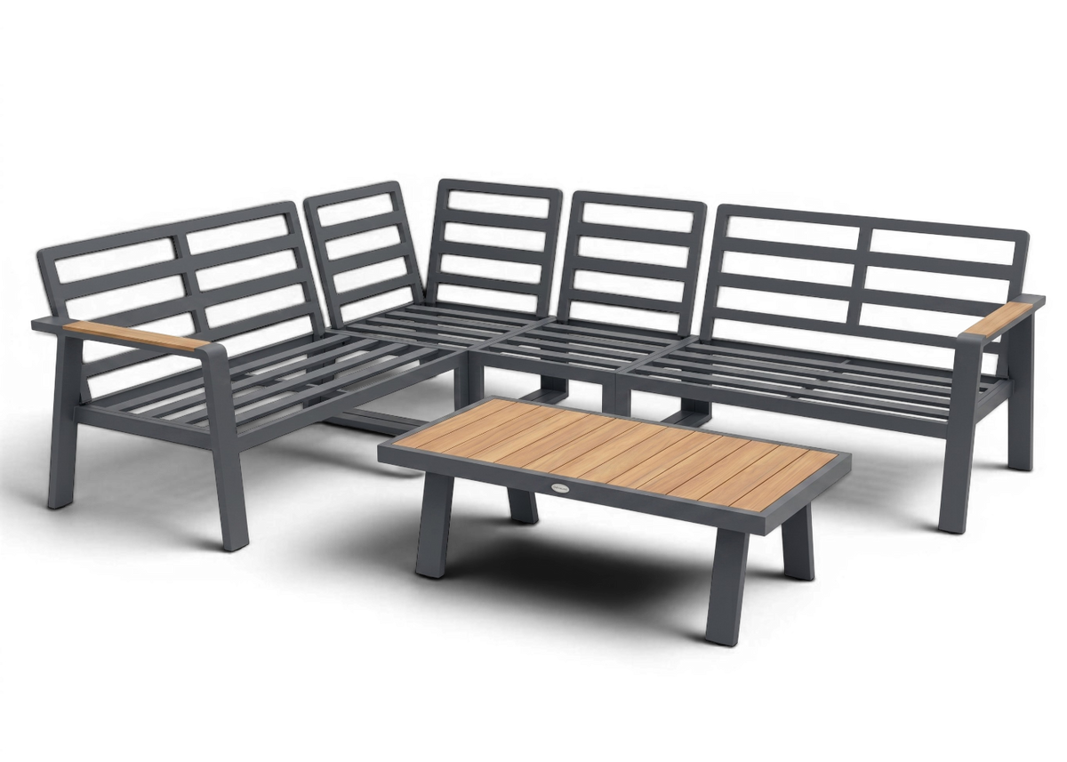 Belito Lotte Loungeset Hoekbank Nr. 15 | Antraciet Aluminium | 288 x 288 cm | 8-persoons