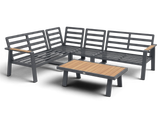 Belito Lotte Loungeset Hoekbank Nr. 15 | Antraciet Aluminium | 288 x 288 cm | 8-persoons