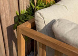 Belito Daan teakhouten loungeset - detail all-weather kussen