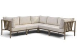 Belito Daan aluminium hoekloungeset in Taupe, 245 × 245 cm