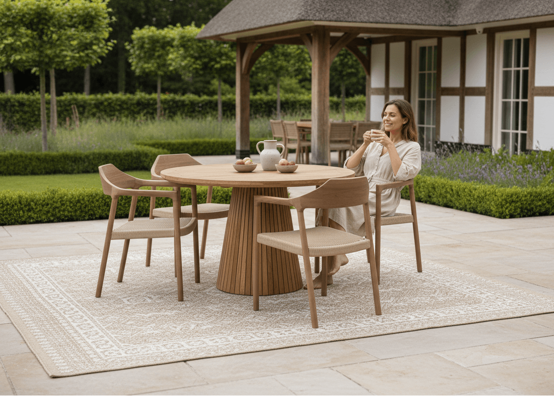 Belito Daan ronde koffietafel 120 cm, bovenaanzicht
