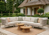 Belito Daan XL aluminium loungeset Taupe, rechter opstelling 245 x 320 cm