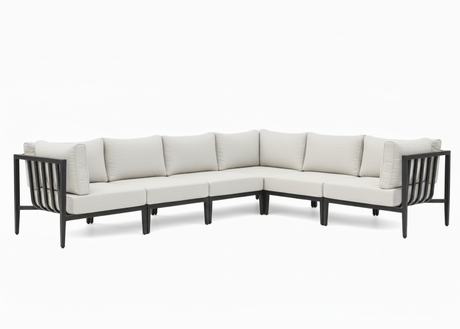 Belito Daan XL aluminium hoekloungeset Carbon Black zonder tafels