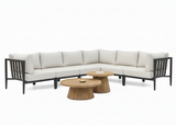 Belito Daan XL aluminium hoekloungeset Carbon Black, linker uitvoering 320 x 245 cm