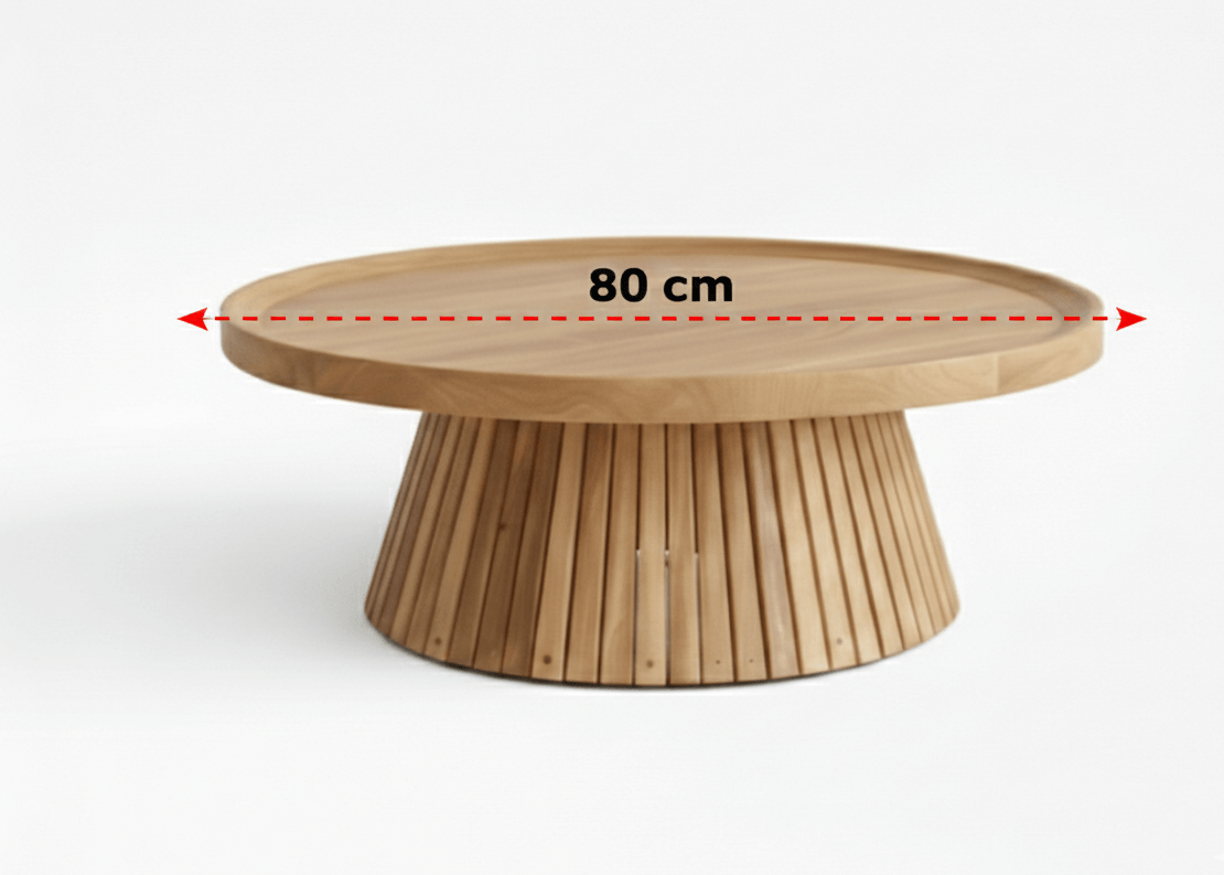 Belito Daan teakhouten koffietafel Ø 80 cm